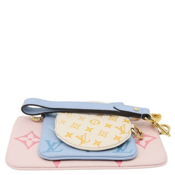 Louis Vuitton Trio By The Pool Giant Monogram Empreinte Leather Pouch Pink - Picture 10 of 11